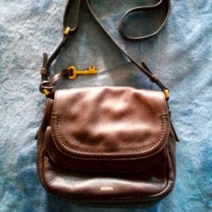 Fossil Petite leather brown purse